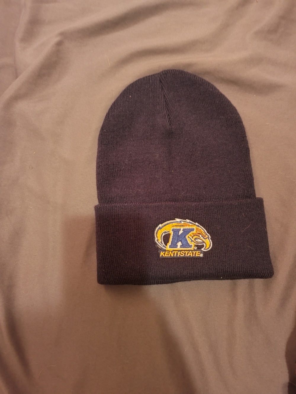 Kent State Navy Cuffed Knit Beanie Hat